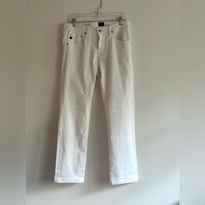 AG Adriano Goldschmield Men's The Matchbox (slim-straight) White Jeans